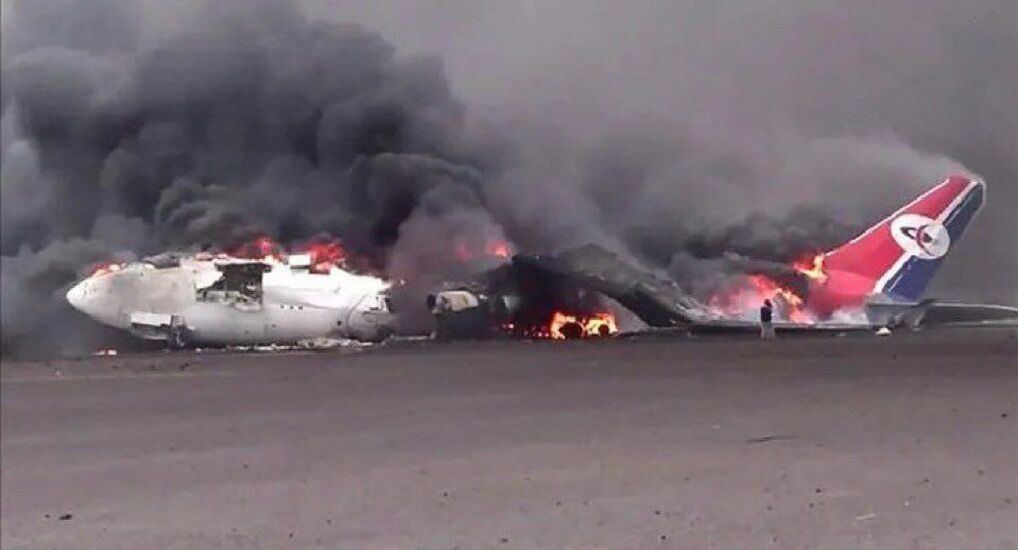 الطائرات الإسرائيلية تستهدف مطار صنعاء الدولي في اليمن